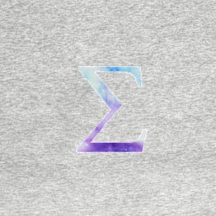 Blue Sigma Watercolor Letter T-Shirt